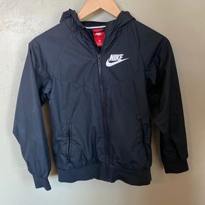 Used Nike Boys Hooded Windbreaker, size Small.